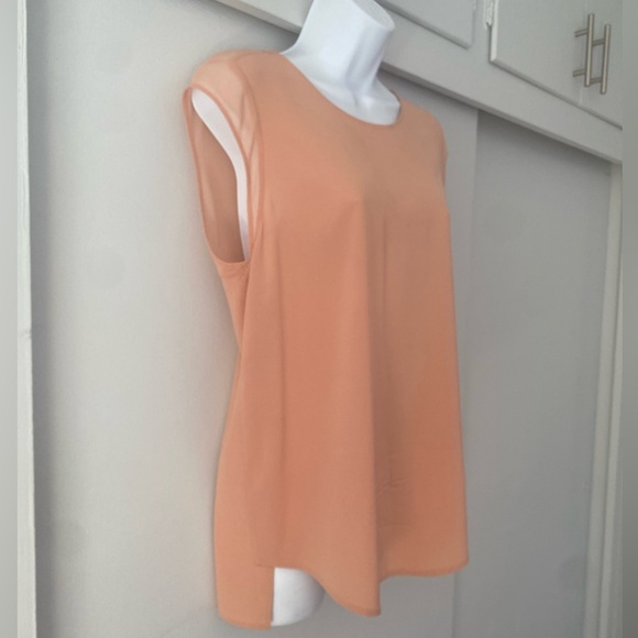 Phillip Lim silk blouse, back cut-out, peach color size 2 - Picture 4 of 14
